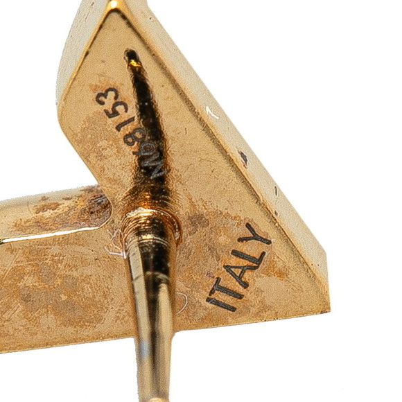 Louis Vuitton Louis Vuitton Essential V Stud Earrings Gold Metal Earrings M68153 - Picture 3 of 5